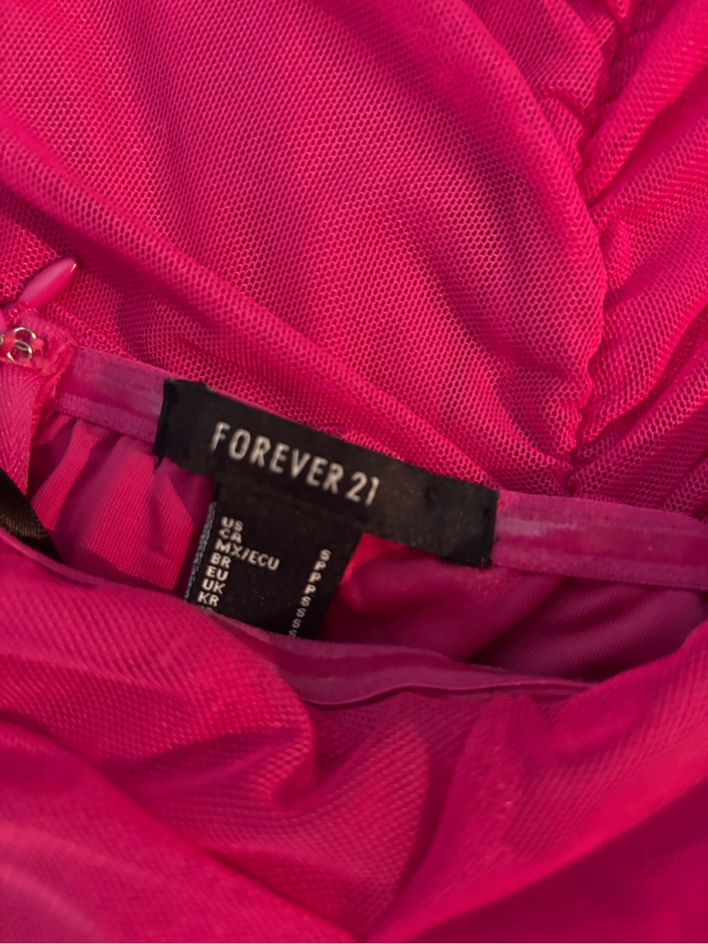 Forever 21 Hot Pink Strapless Ruched Mini Dress - Picture 5 of 8